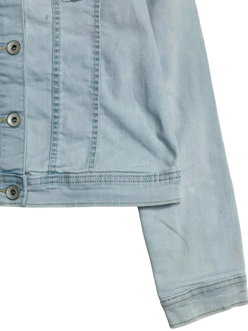 Girls Light Wash Stretch Denim Jean Jacket 10/12 The Children's Place
